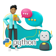 Умный чат-бот на Python - КИБЕРшкола программирования для детей, компьютерные курсы для школьников, начинающих и подростков - KIBERone г. Сочи